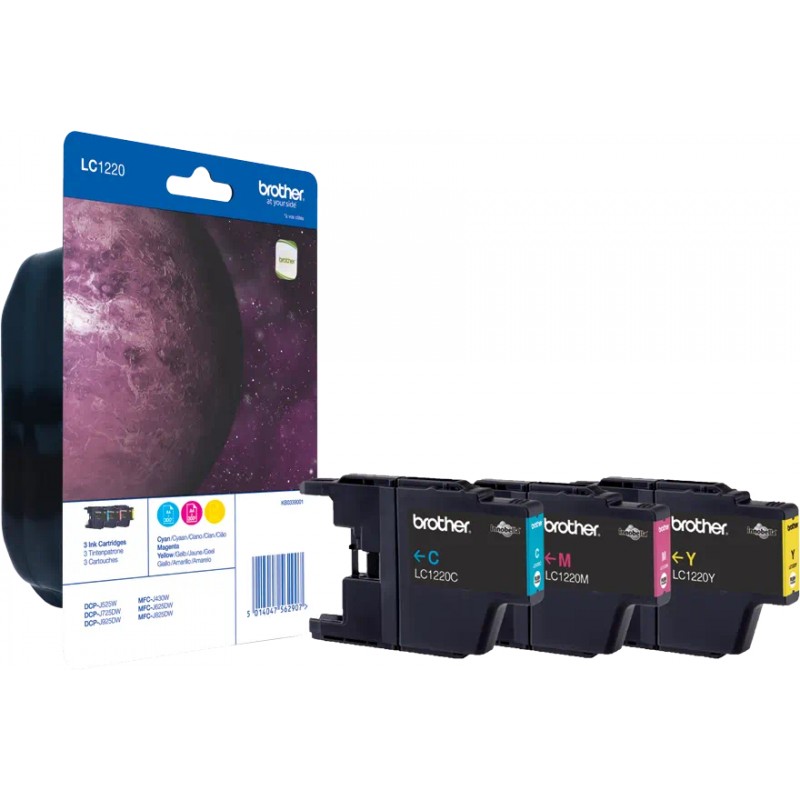 20 Cartouches Compatibles Brother LC1220/LC1240/LC1280 – Lot Avec 5 Noires, 5 Cyan, 5 Magenta, 5 Jaunes