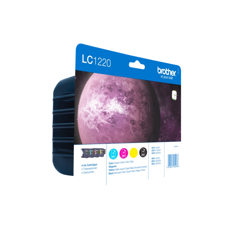 Brother LC-1220 BK/C/M/Y - Multipack Noir et Couleur