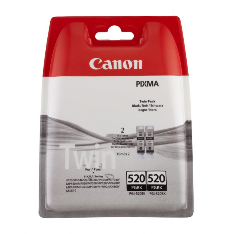 Canon PGI-520BK - Pack 2 cartouches d'encre noire